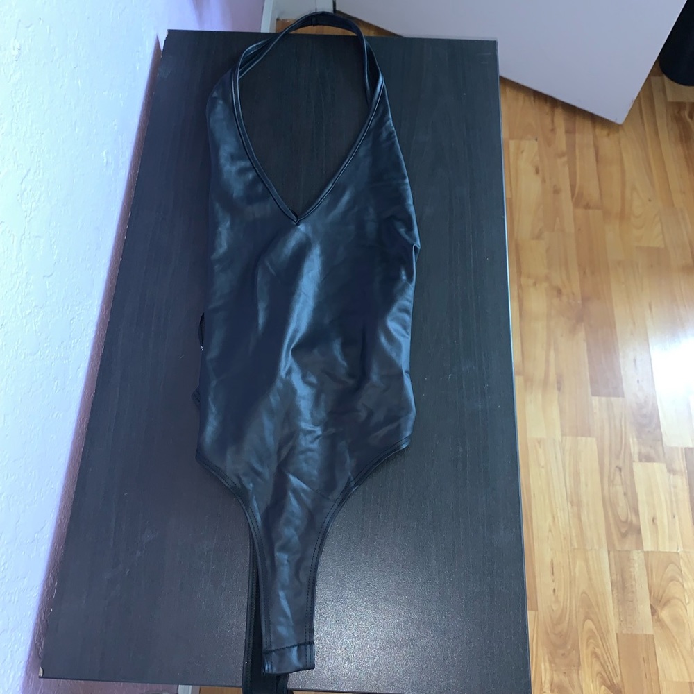F21 Leather Bodysuit